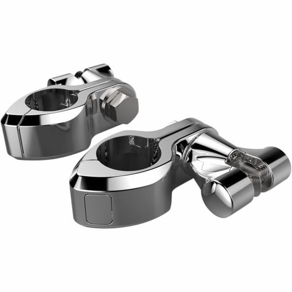Ciro 60002 Highway Peg Mounting Kit for Traditional D Spring Footpegs - Standard Length - Chrome