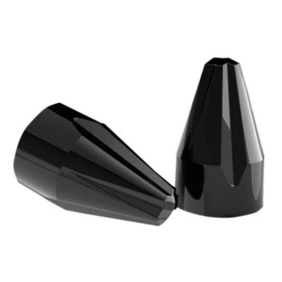 Ciro 70026 Engine Bolt Cap Set - Fluted Spike - Black