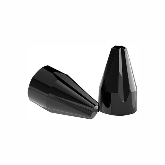 Ciro Black Fluted Spike Engine-Bolt Cap Set (70026)