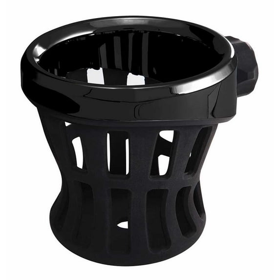 Ciro Black Rubber Drink Holder for Harley - No Mount All Black 50005