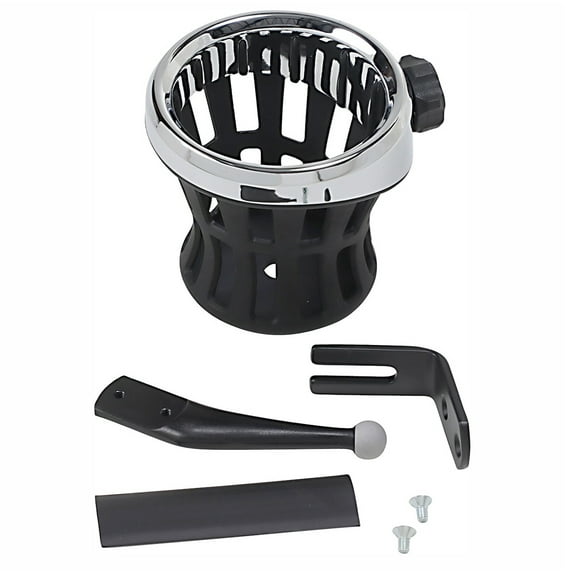 Ciro Chrome/Black Drink Holder w/Black Passenger Mount (50421)