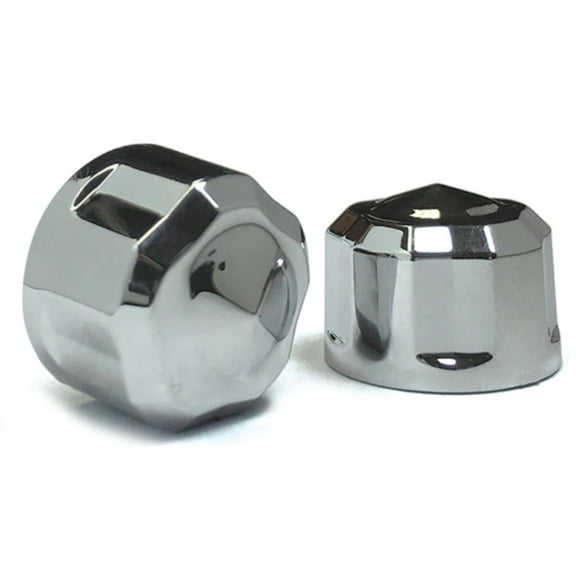 Ciro Chrome Diamond-Cut Crown Engine-Bolt Cap Set (70021)