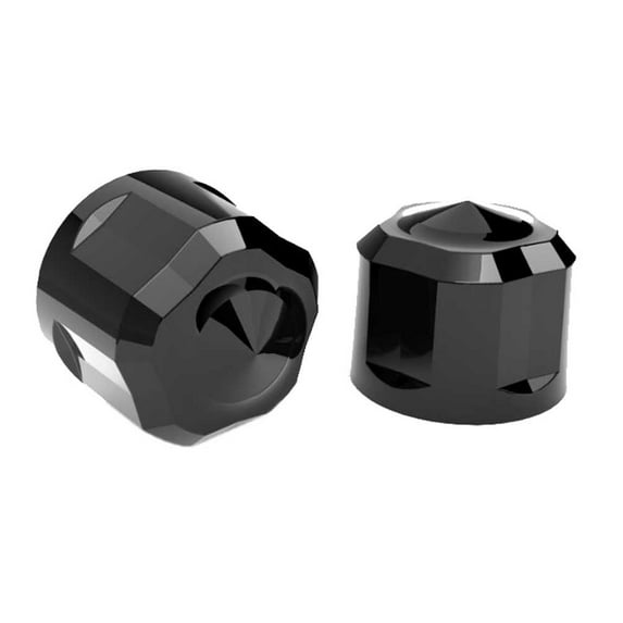 Ciro Diamond Cut Low Crown Bolt Caps - 5/16 in. (6pk) Painted Black 70029