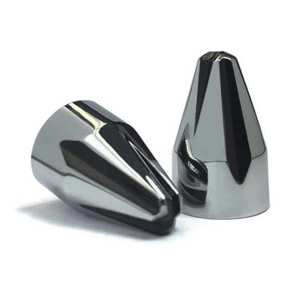 Ciro Fluted Spike Bolt Screw Cap Set (55pk) for Harley - Chrome/Black 70002