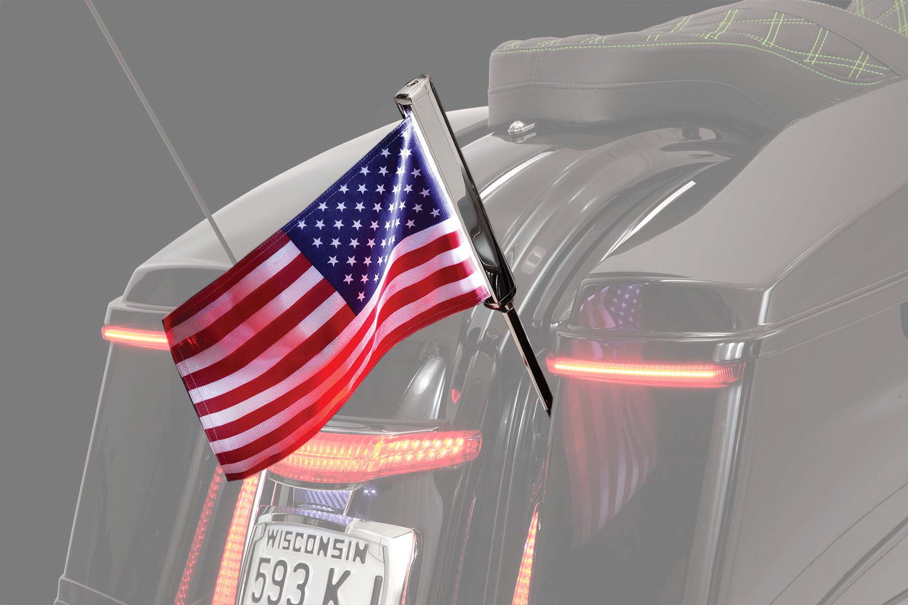Ciro LED Lighted Flag Pole w/American Flag (70600)