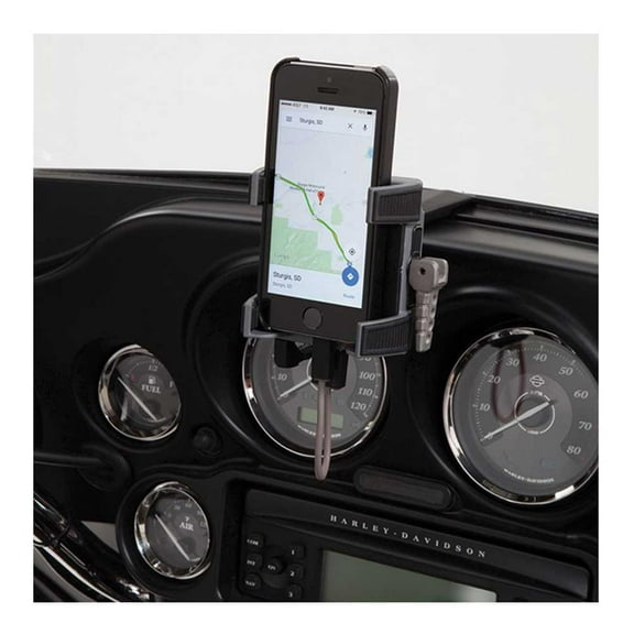 Ciro Premium Smartphone/GPS Holder w/ Charger - Fairing Mount 96-13 FLHT 50216