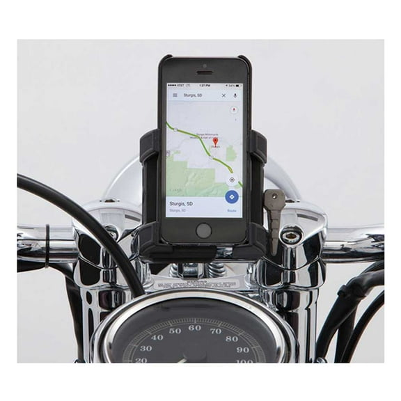 Ciro Premium Smartphone/GPS Holder w/out Charger- 1-1/4in Chrome Bar Mount 50314