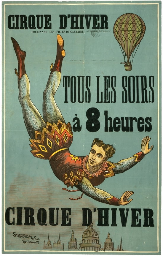 Cirque Dhiver Tous Les Soirs &agrave 8 Heures Circus Canvas Art - (24 x 36)