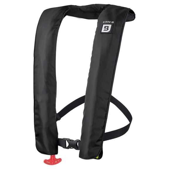 Cirro 26 Automatic/Manual Inflatable Life PFD for Adults ( Black) | US Guard (USCG) Approved Self Inflating Life Vest Preserver