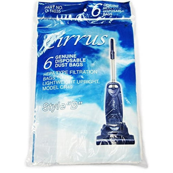Cirrus B Style Hepa Cloth Upright Vacuum Bags CR49