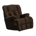 thumbnail image 1 of Cirrus Chaise Rocker Recliner in Chocolate Brown Polyester Fabric, 1 of 9