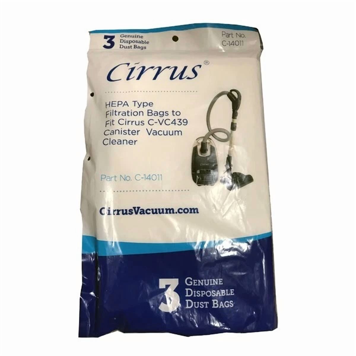 Quest Routine Bags QUEST -Cirrus Paper Bags, Vc439 Canister 3Pk Hepa Cloth Type Part C ...