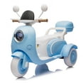 thumbnail image 1 of Cirui 2 Seater 12V Kids Motorcycle,3 Wheel Ride Dual Motorcycle,Toy 12V Electric Motorcycle with Front LED Light/USB/Storage Box,Blue, 1 of 9
