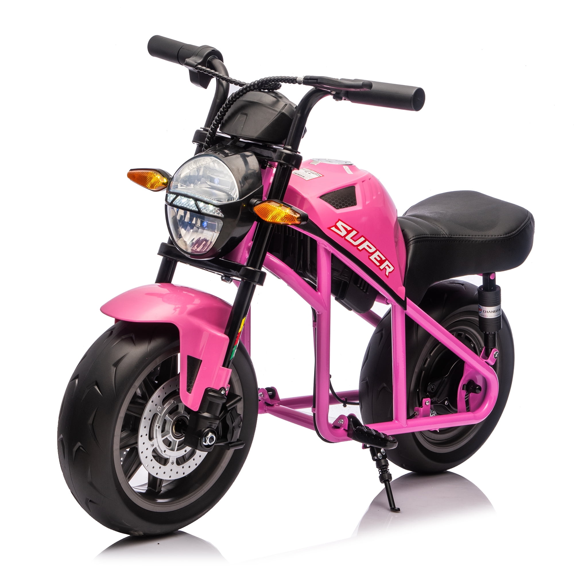 Cirui 24V 300W Kids Electric Dirt Bike, Battery Powered Ride on Motorcycle with High Speed up to 11.2MPH & Hub Motor for Boys Girls Ages 6+ , Pink