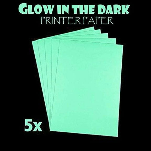 Cis Inks A4 Glow In The Dark Photo-Luminescent Rechargeable Luminous Inkjet Printing Paper (5 Sheets) 8.27" x 11.7"