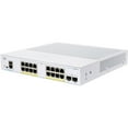 thumbnail image 1 of Cisco 350 CBS350-16P-E-2G Ethernet Switch - 18 Ports - Manageable - 2 Layer Supported - Modular - 2 SFP Slots - 23.68 W Power Consumption - 120 W PoE Budget - Optical Fiber, Twisted Pair - PoE Port..., 1 of 2