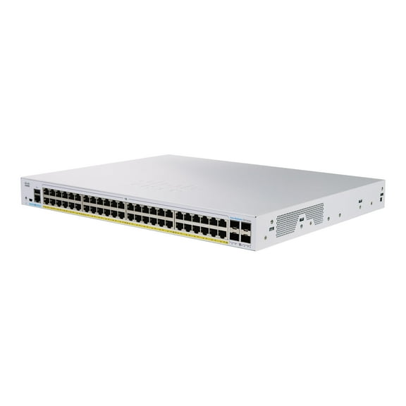 Cisco 350 CBS350-48FP-4G Ethernet Switch - 52 Ports - Manageable - 2 Layer Supported - Modular - 740 W PoE Budget - Optical Fiber, Twisted Pair - PoE Ports - Lifetime Limited Warranty