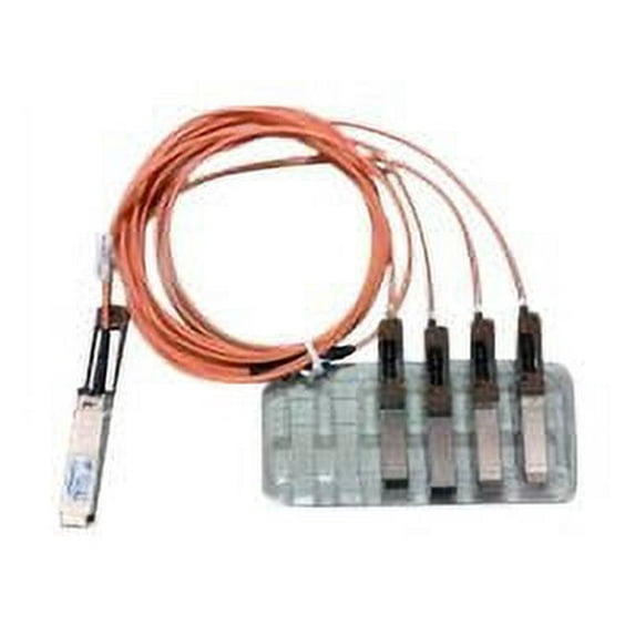 Cisco Direct-Attach Breakout Cable - Network cable - QSFP (M) to SFP+ (M) - 3 m - SFF-8431/SFF-8436/SFF-8461 - active - orange - for Nexus 2348, 31XX, 93XX, 93XXX, X97160, X9736; ONE Nexus 32XX, 92XX, 93XXX; UCS C4200