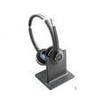 thumbnail image 1 of Cisco 562 Headset - Stereo - Black - Wireless - DECT 6.0 - 300 ft48 kHz - Over-the-head - Binaural - Supra-aural - Uni-directional, Electret, Condenser Microphone, 1 of 4