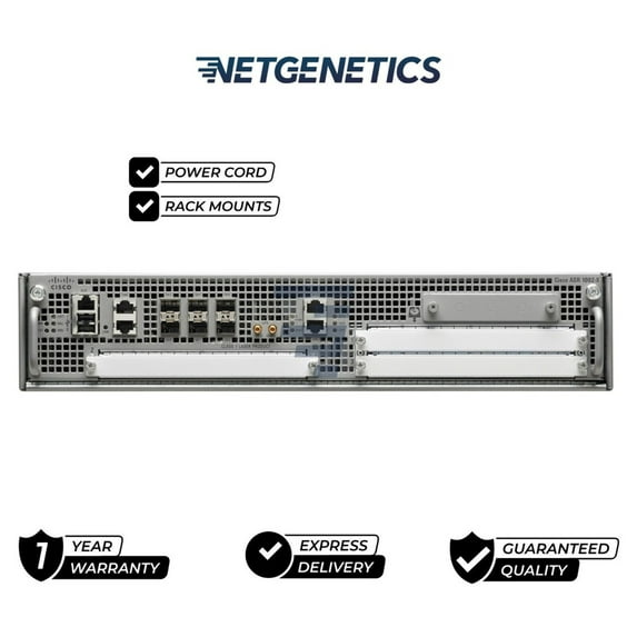 Cisco ASR1002- Aggregation Services Router- Dual AC / Rack Mounts