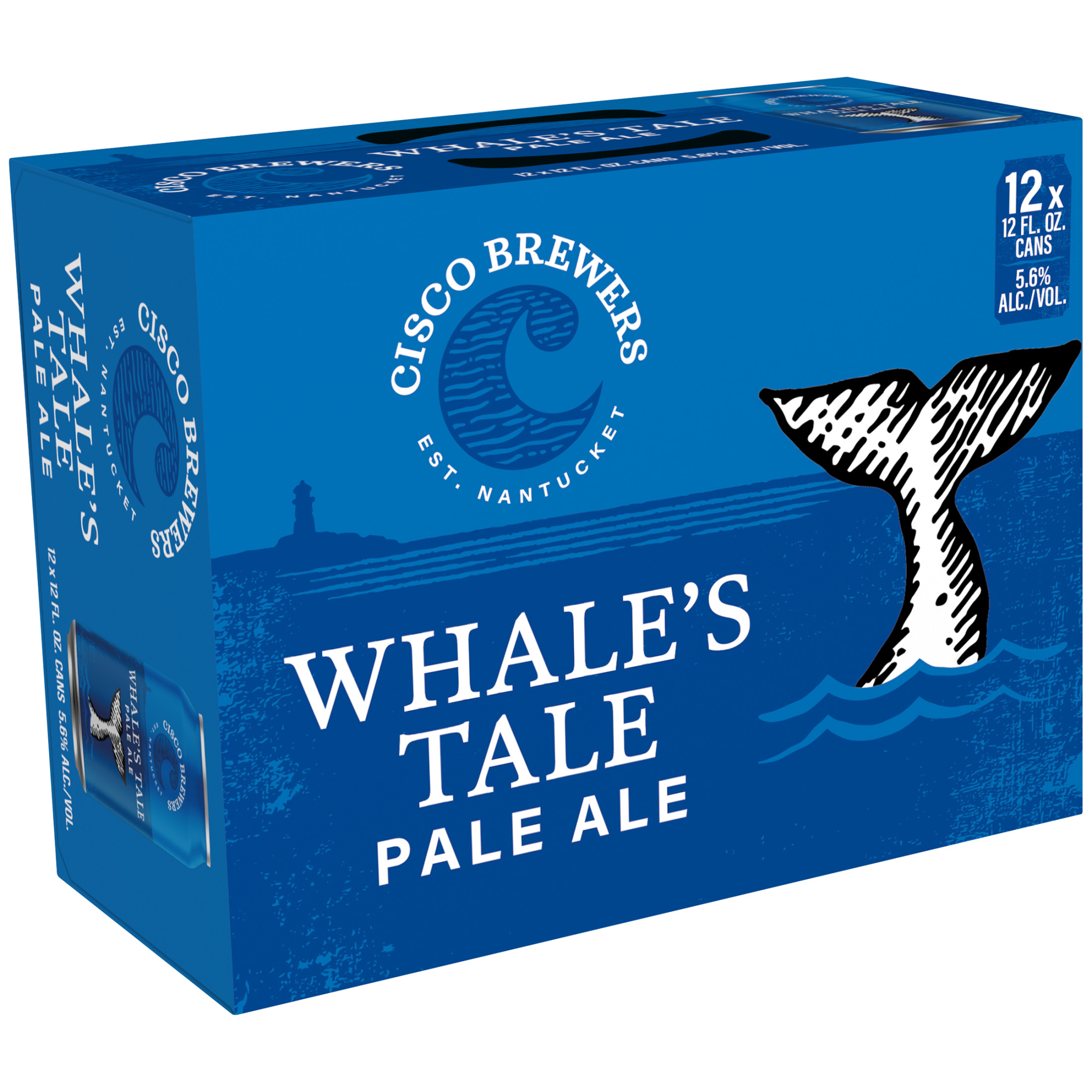 Cisco Brewers Whale's Tale Pale Ale Craft Beer, 12 Pack, 12 fl. oz