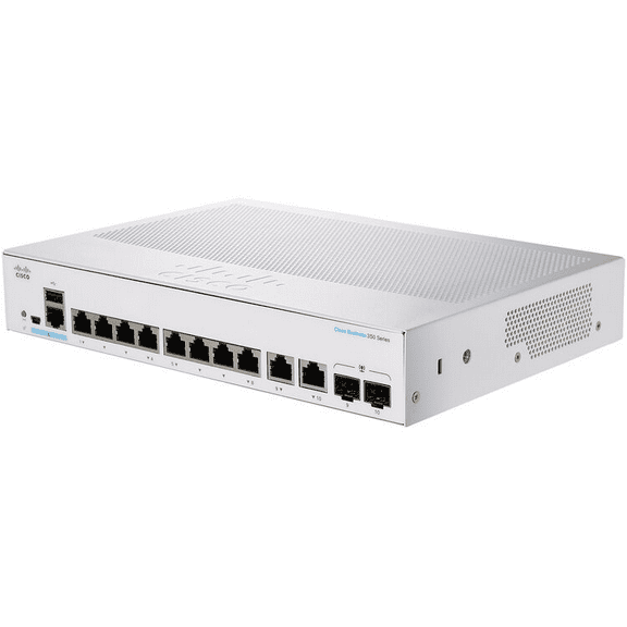 Cisco CBS350-8T-E-2G 8-Port Managed Gigabit Ethernet Switch with 2 SFP Uplinks Layer 2/3, New Sealed