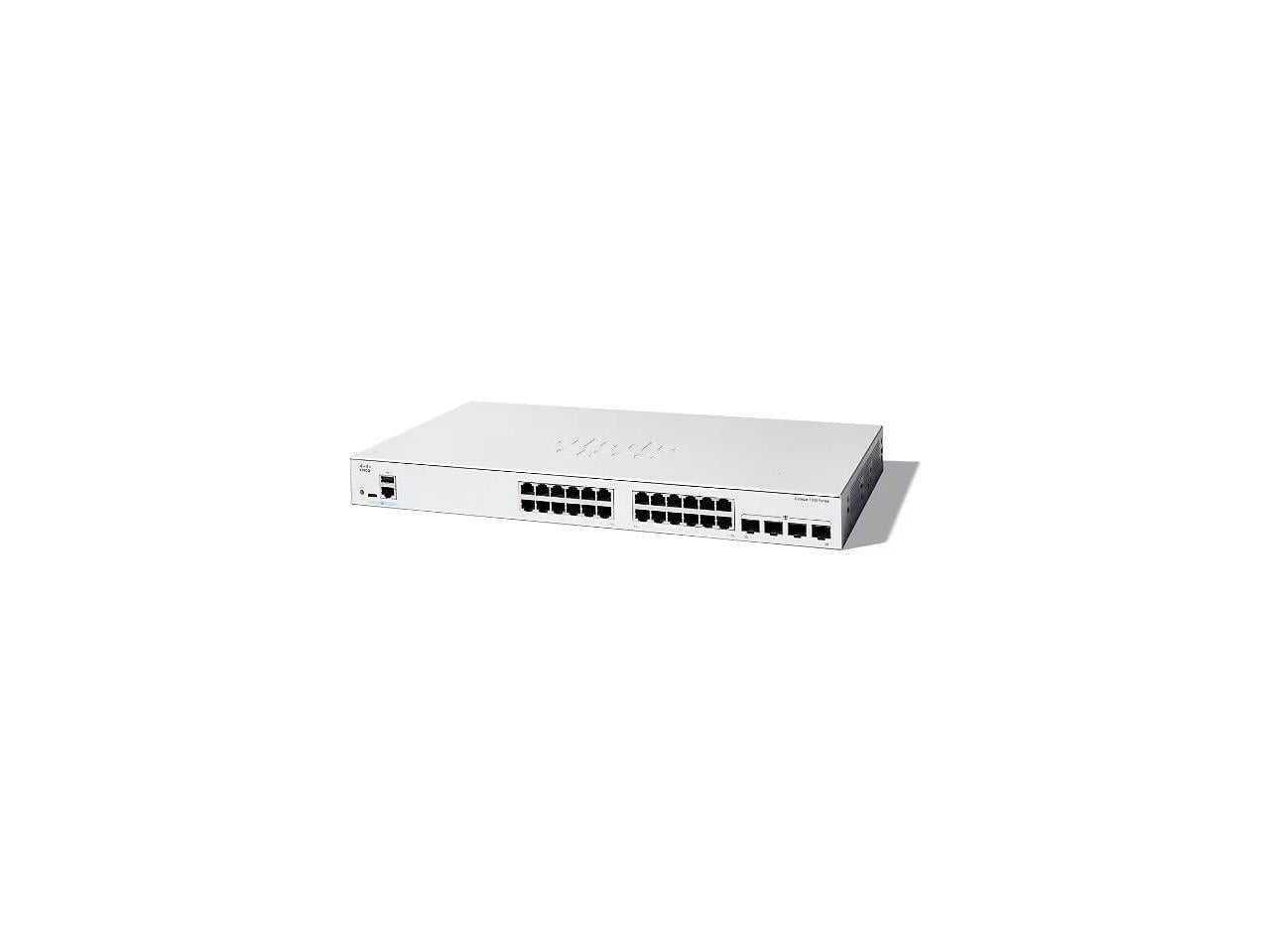 Cisco Catalyst C1300-24T-4G Ethernet Switch, 24 Ports - Manageable - Gigabit Ethernet - 10/100/1000Base-T, 1000Base-X - 3 Layer Supported