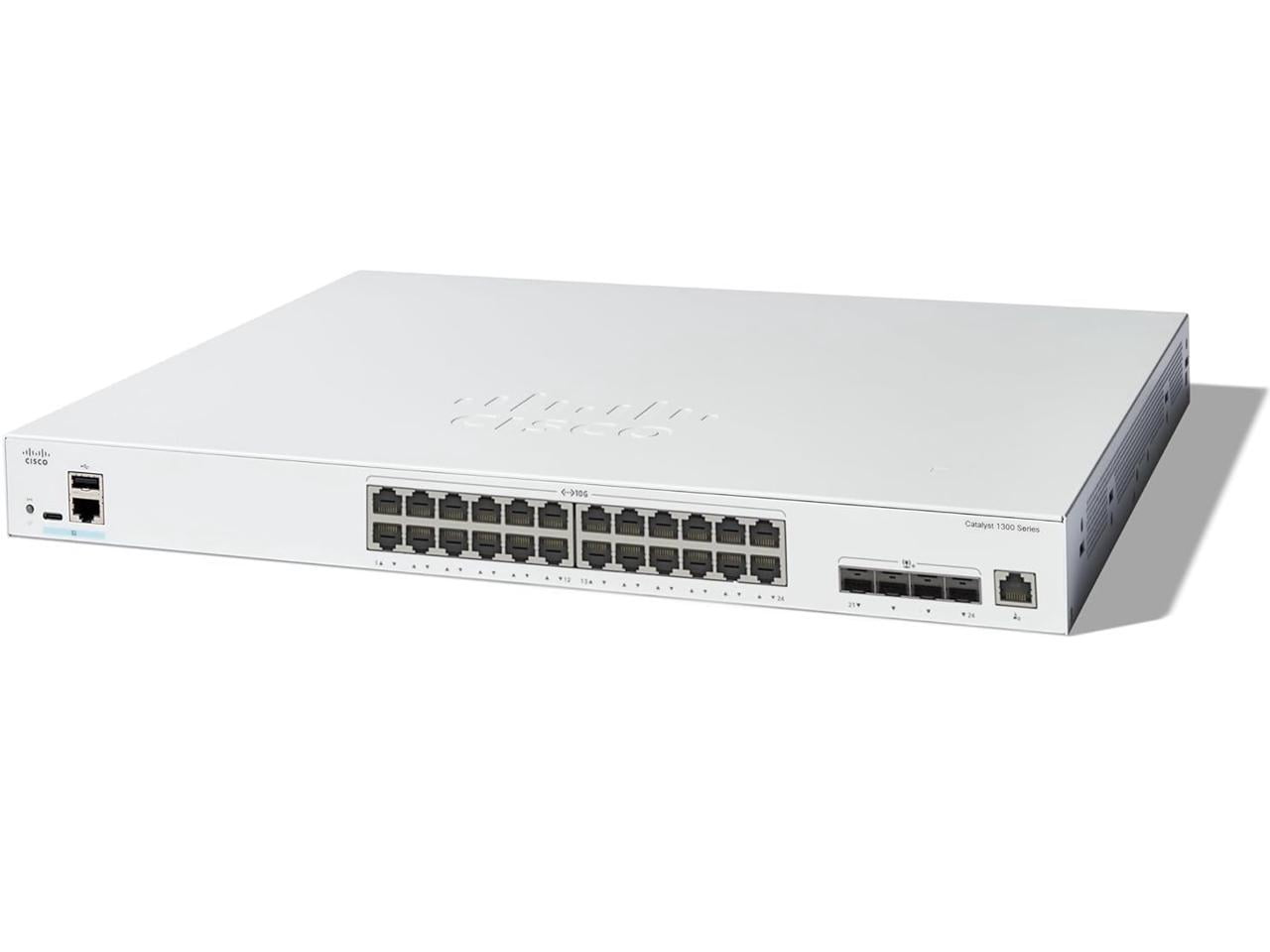 Cisco Catalyst 1300 C1300-24XT Layer 3 Switch - 20 Ports - Manageable - Gigabit Ethernet, 10 Gigabit Ethernet - 10GBase-T, 10GBase-X - 3 Layer Supported - 88 W Power Consumption - Twisted Pair, Opt...
