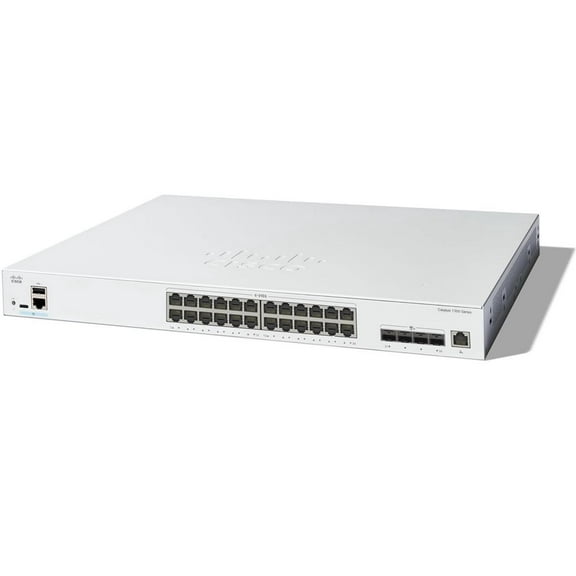 Cisco Catalyst 1300 C1300-24XT Layer 3 Switch, 20 Ports - Manageable - Gigabit Ethernet, 10 Gigabit Ethernet - 10GBase-T, 10GBase-X - 3 Layer Supported