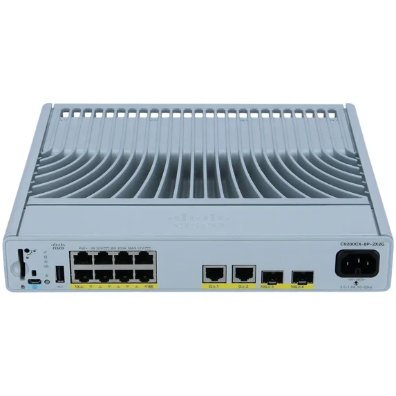 Cisco Catalyst 9200CX-8P-2X2G-E Compact 8-Port PoE+ Managed Switch with 2 SFP+ Uplinks – Network Essentials – Enterprise-Grade – New Sealed