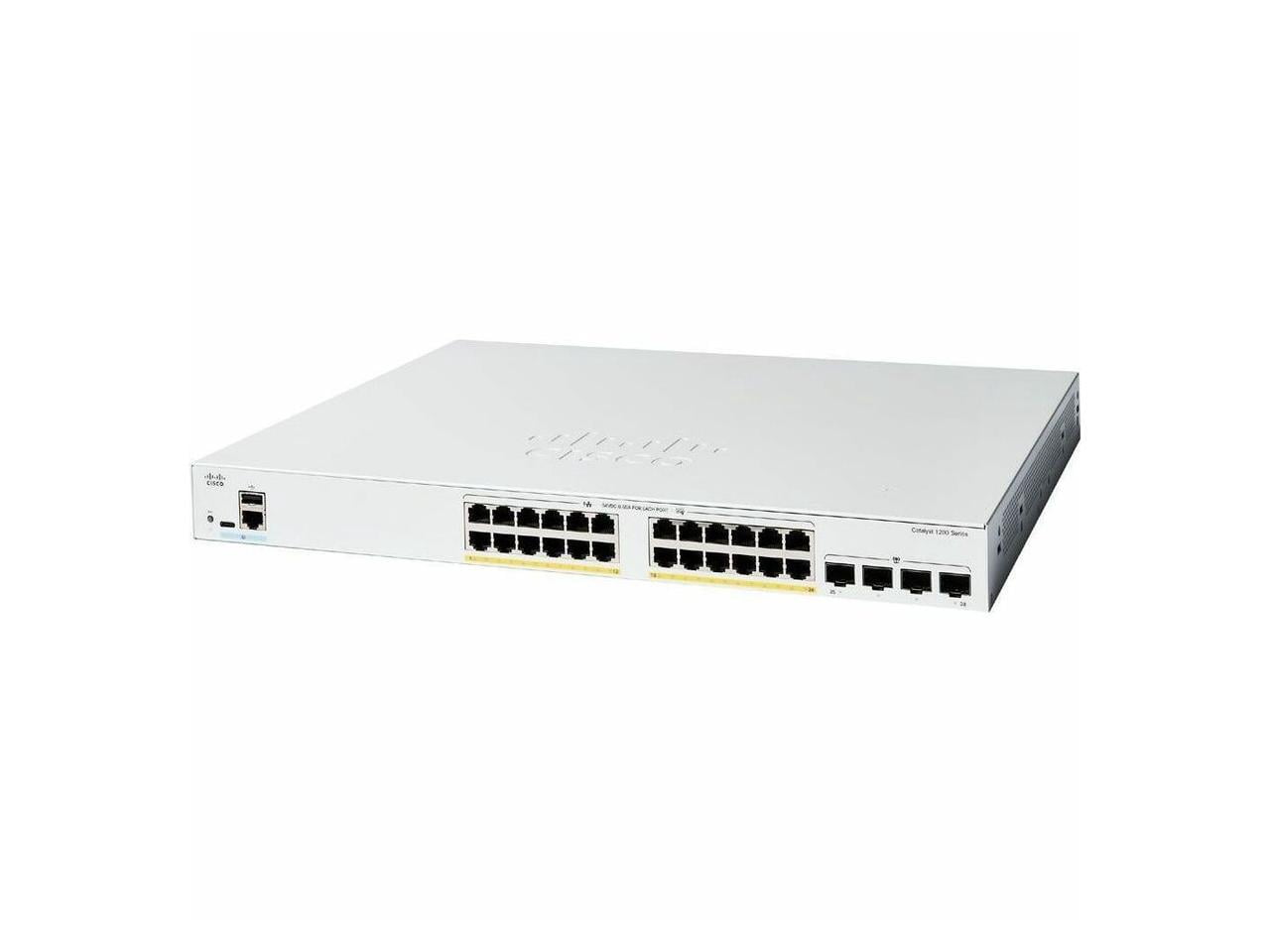 Cisco Catalyst C1200-24FP-4G Ethernet Switch, 24 Ports - Manageable - Gigabit Ethernet - 10/100/1000Base-T, 1000Base-X - 3 Layer Supported