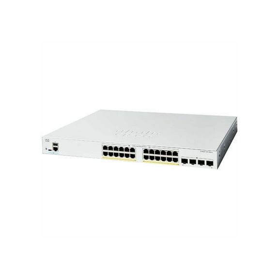 Cisco Catalyst C1200-24FP-4G Ethernet Switch, 24 Ports - Manageable - Gigabit Ethernet - 10/100/1000Base-T, 1000Base-X - 3 Layer Supported