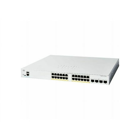 Cisco Catalyst C1200-24T-4G Ethernet Switch, 24 Ports - Manageable - 10 Gigabit Ethernet - 10/100/1000Base-T, 10GBase-X - 3 Layer Supported