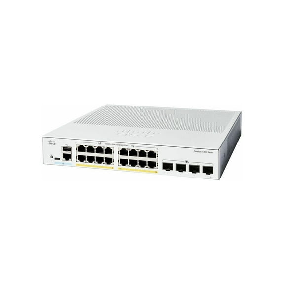 Cisco Catalyst C1300-16P-4X Ethernet Switch, 16 Ports - Manageable - 10 Gigabit Ethernet - 10/100/1000Base-T, 10GBase-X - 3 Layer Supported