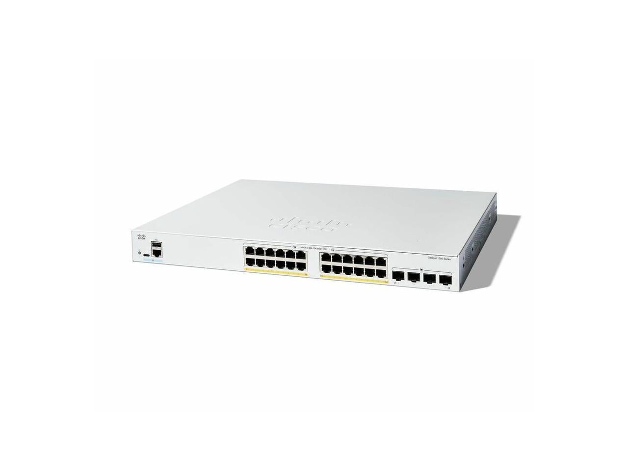 Cisco Catalyst C1300-24FP-4G Ethernet Switch, 24 Ports - Manageable - Gigabit Ethernet - 10/100/1000Base-T, 1000Base-X - 3 Layer Supported