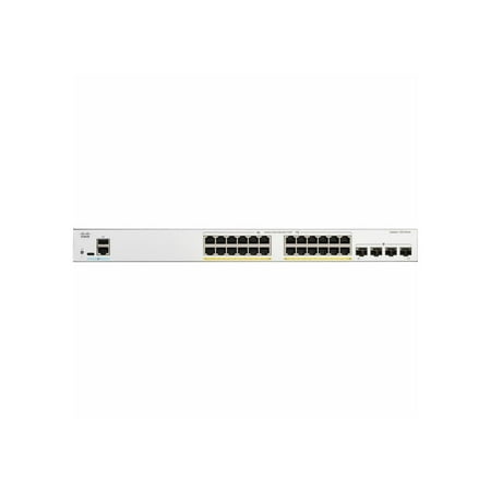 Cisco Catalyst C1300-24P-4G Ethernet Switch, 24 Ports, Manageable, Gigabit Ethernet, 10/100/1000Base-T, 1000Base-X , 3 Layer Supported