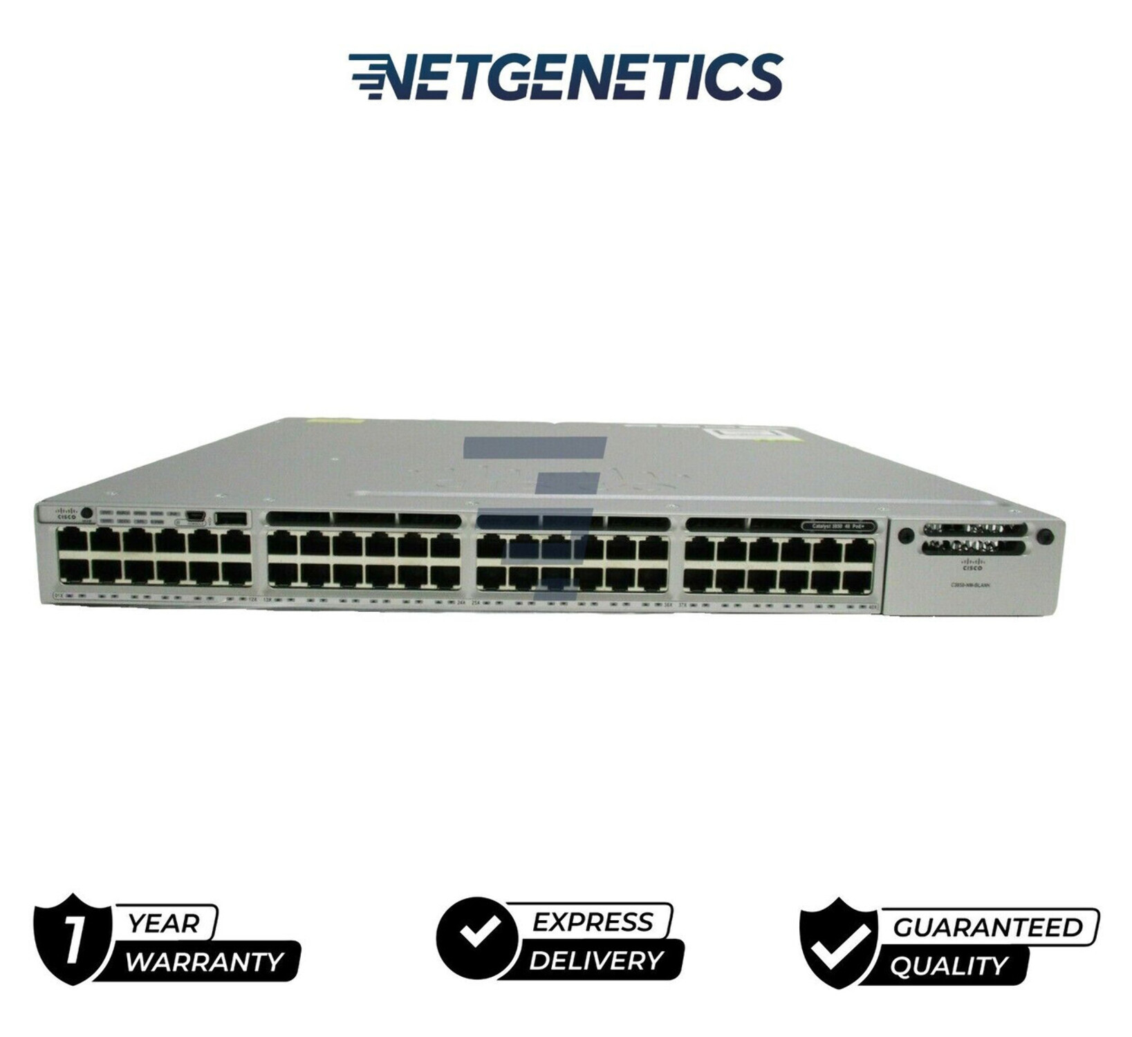 Cisco WS-C3850-48P-L Catalyst 3850 48-Port Gigabit PoE+ Switch (Renewed/Certified Refurbished)