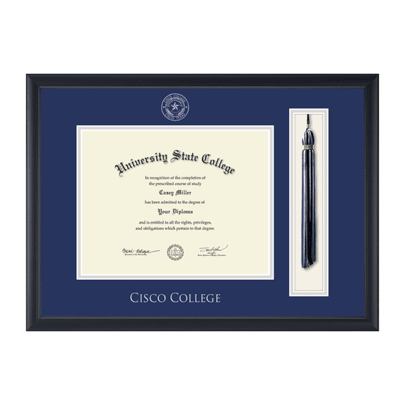 Cisco College Tassel Diploma Frame, Document Size 11" x 8.5"