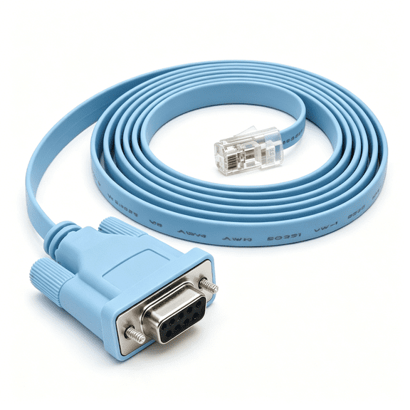 Cisco Console Cable 9-pin DB9 Female Serial RS232 Port to RJ45 Male Cat5 Ethernet LAN Rollover Console Cable Switch Cable Cisco(DB9P to RJ45 1.8M)