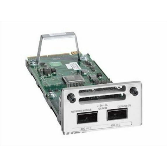 Cisco Catalyst 9200 Series Network Module - Expansion module - 40 Gigabit QSFP+ x 2 - for P/N: C9200-24PB-1A, C9200-24PXG-1A, C9200-24PXG-A++, C9200-48PB-1A, C9200-48PXG-1A