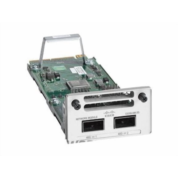 Cisco Catalyst 9200 Series Network Module - Expansion module - 40 Gigabit QSFP+ x 2 - for P/N: C9200-24PB-1A, C9200-24PXG-1A, C9200-24PXG-A++, C9200-48PB-1A, C9200-48PXG-1A
