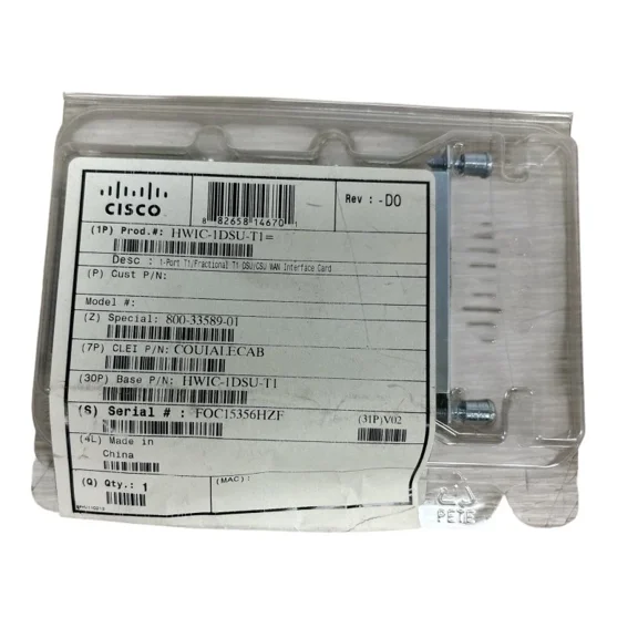 Cisco Hwic-1Dsu-T1 1-Port Dsu/Csu Wan Interface Card (New)