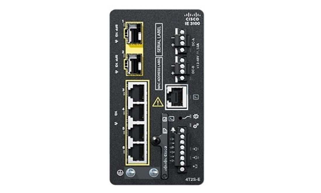 Cisco IE-3100-4T2S-E Industrial Ethernet Switch – 4 Gigabit RJ45 + 2 SFP Ports – Rugged Catalyst IE3100 Series – New Sealed