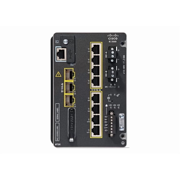 Cisco IE-3500-8T3X-E Rugged Switch - managed - 8 x 10/100/1000 + 3 x 10 Gigabit SFP+ - Layer 2/Layer 3 - DIN rail mountable - Network Essentials License