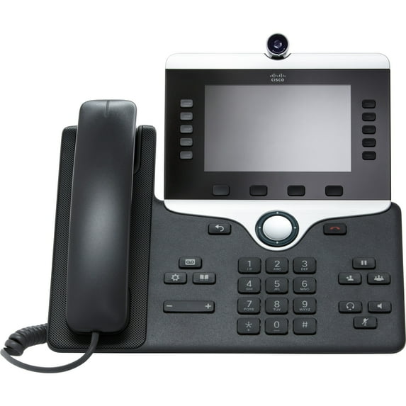 Cisco 8845 IP Phone, Corded/Cordless, Corded, Bluetooth, Wall Mountable, Tabletop, Charcoal, TAA Compliant