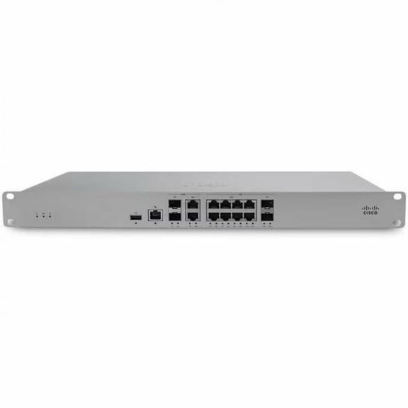 Cisco Meraki MX85 Network Security/Firewall Appliance - Wired - Intrusion Prevention - 10 Port - Gigabit Ethernet - 1 Gbit/s Firewall Throughput - 9 x RJ-45 - 4 Total Expansion Slots - 1U - Rack-mo...