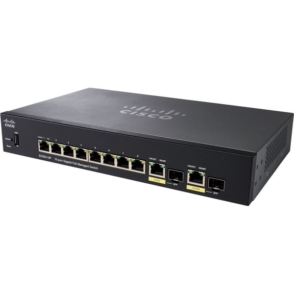 Cisco SG350-10P 10-Port Gigabit PoE Managed Switch