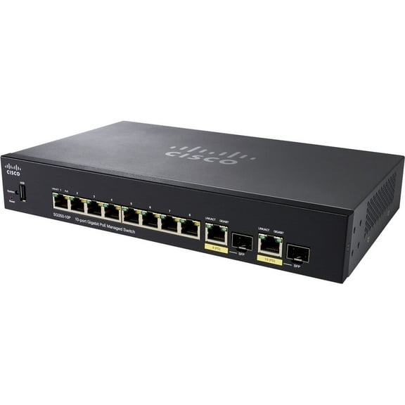 Cisco SG350-10P 10-Port Gigabit PoE Managed Switch