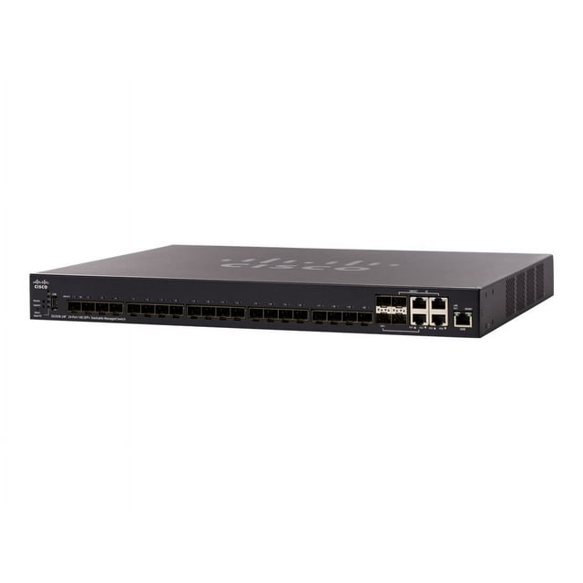 Cisco SX350X-24F - Switch - managed - 20 x 10 Gigabit SFP+ + 4 x combo 10 Gigabit SFP+ + 4 x 10Gb Ethernet - rack-mountable