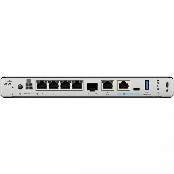 Cisco Secure 220 Network Security/Firewall Appliance - Intrusion Prevention - 4 Port - 1000Base-T - Gigabit Ethernet - 2 Gbit/s Firewall Throughput - AES (256-bit), SHA, RSA 2048-bit, TLS, TLS 1.3,...